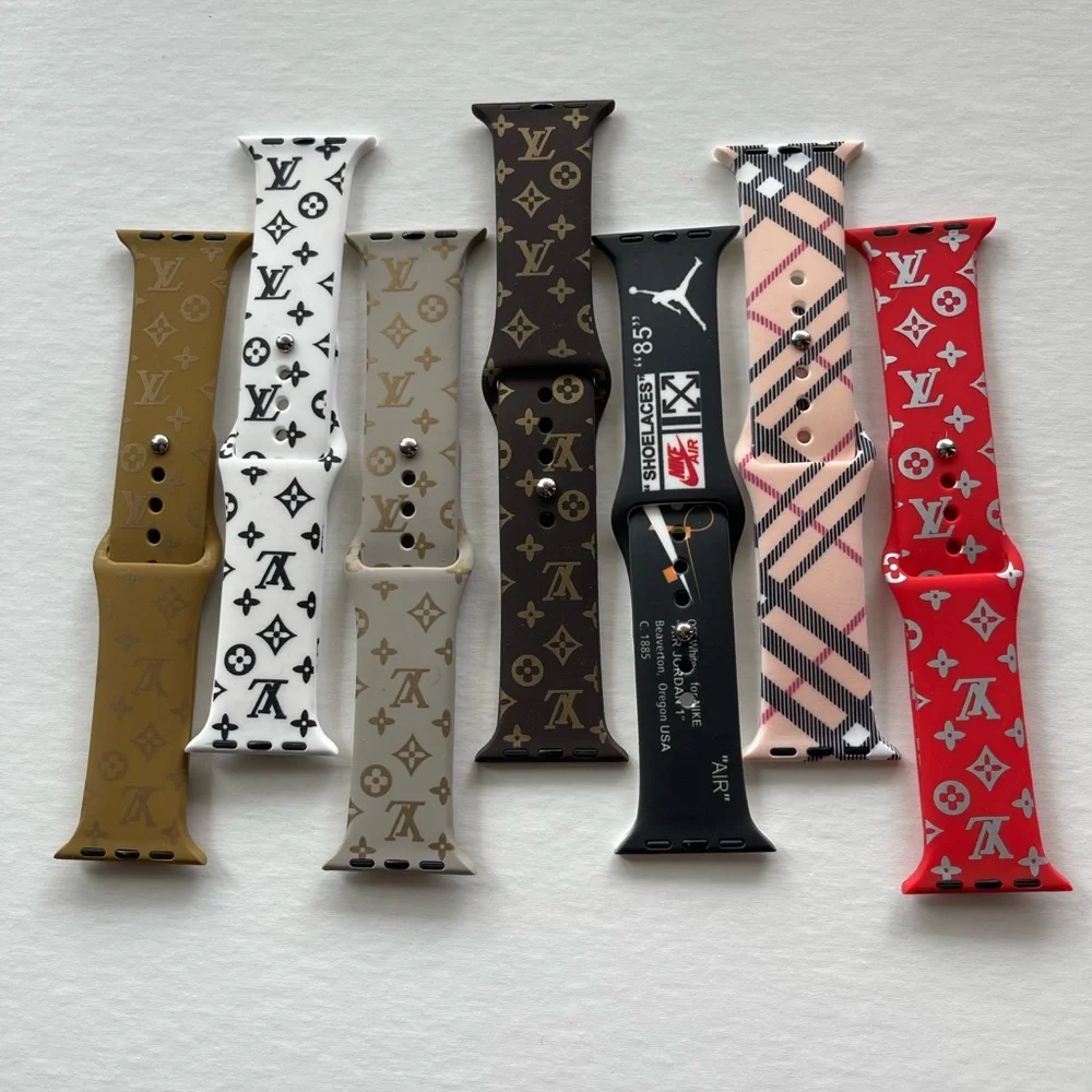Silicone Sport Bands - Fits All Series Bands for iWatch 38/40-41mm 42/44-45 mm - Picture 1 of 8